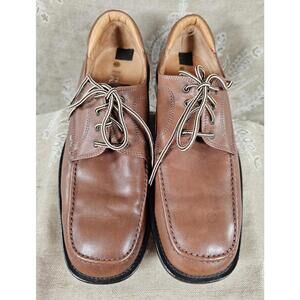 Pratesi Italy Cognac Leather Oxfords • Italian Luxury • Size EU 43 / US 10